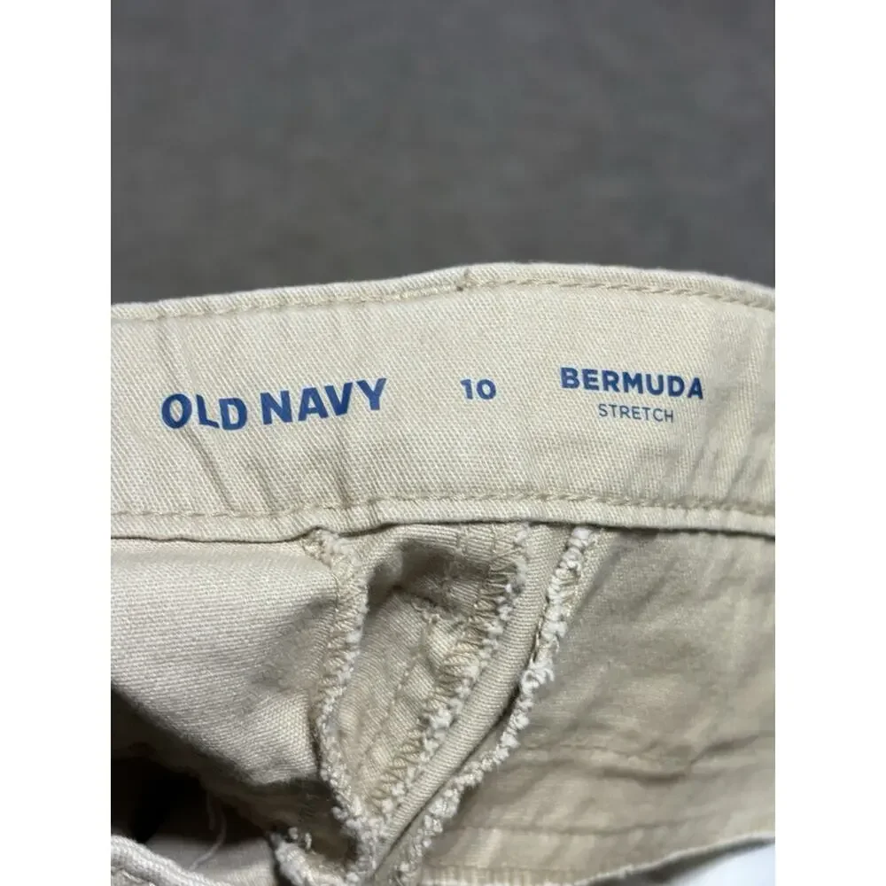 Lot Of 2 Old Navy Girls Uniform Dress Bermuda Shorts Khaki Adjustable Size 10